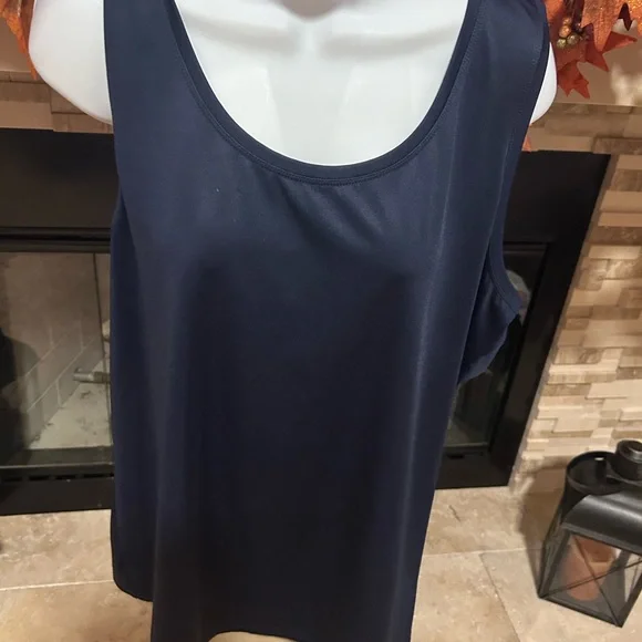 Roz & Ali Classic Navy Tank Top - Picture 1 of 3